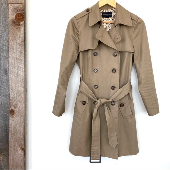 Banana Republic double breasted trench coat - Picture 2 of 13